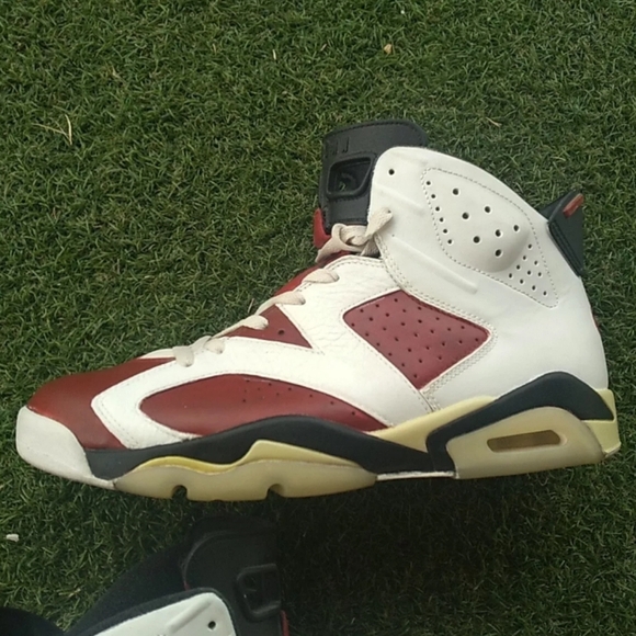 Air Jordan 6 Retro 'Maroon' (2015)Size 11 "Custom Carmine" OG Vintage look - Picture 4 of 9